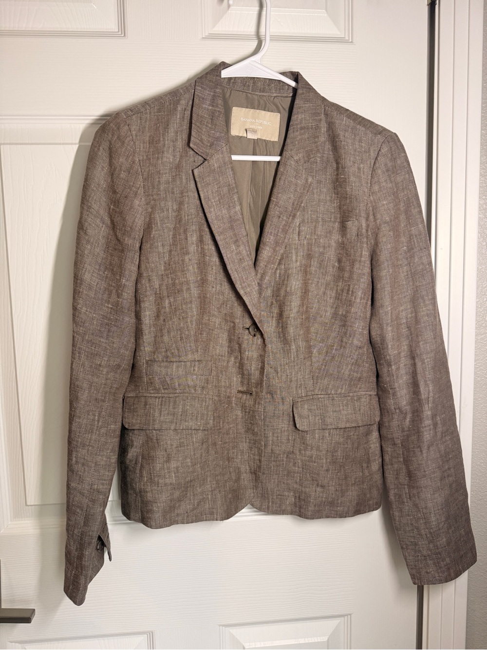 Banana Republic Brown Linen-Blend Women's Blazer